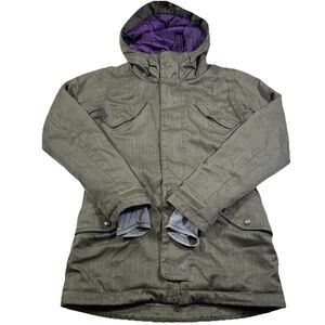 Burton White Collection Dryride Ski Snowboard Jacket Men's Small *READ*